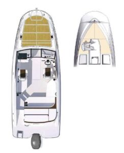 SEA RAY SUN SPORT 230 OUTBOARD MODRÁ