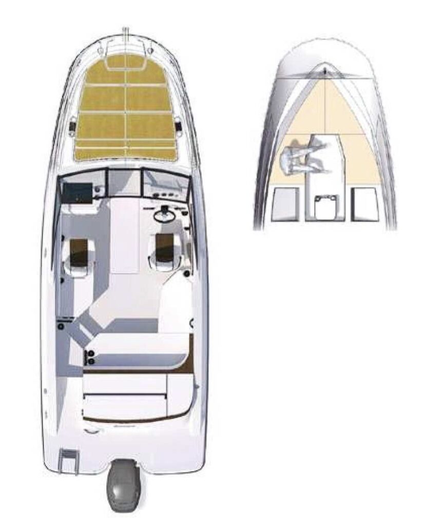 SEA RAY SUN SPORT 230 OUTBOARD ČERNÁ